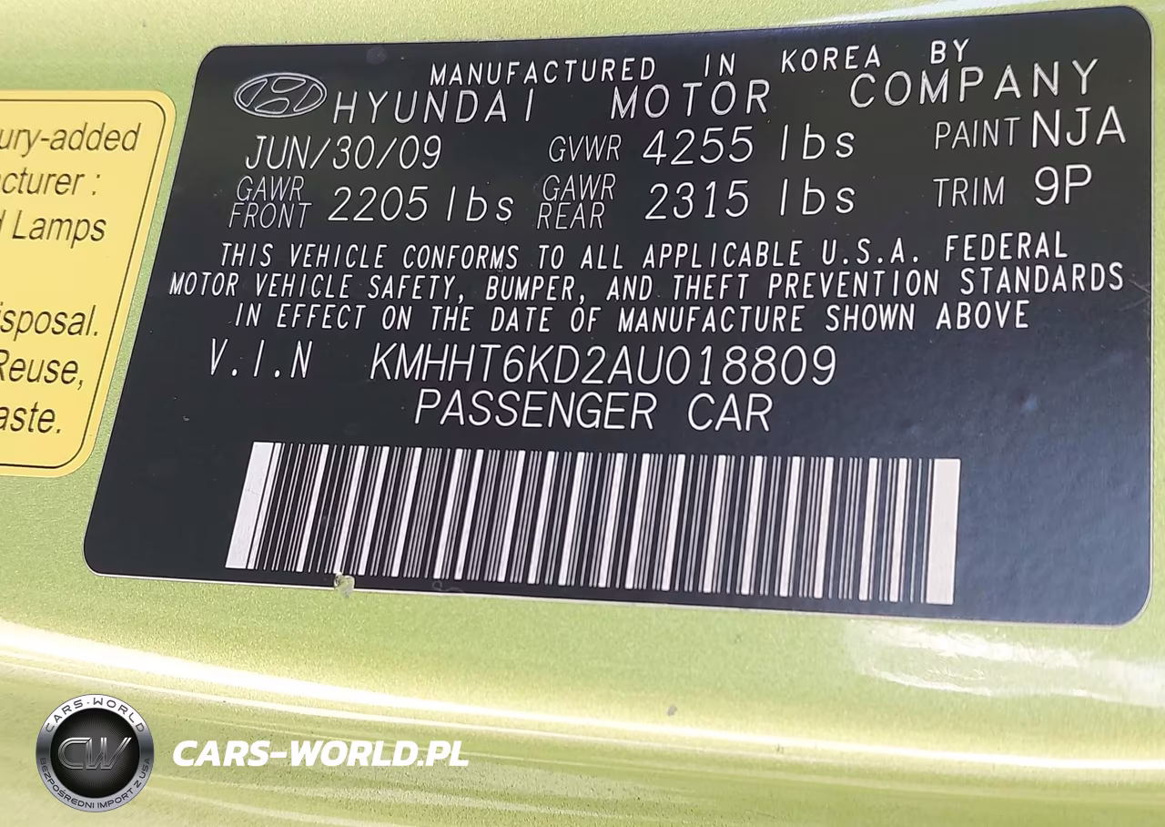2010 Hyundai Genesis 2.0T Premium VIN:KMHHT6KD2AU018809 - 9