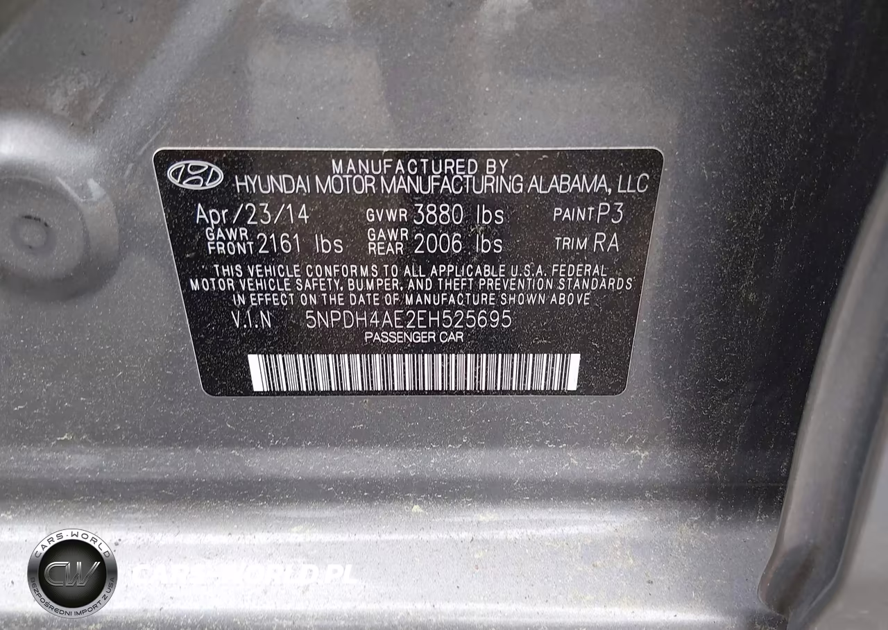 2014 Hyundai Elantra Se VIN:5NPDH4AE2EH525695 - 9