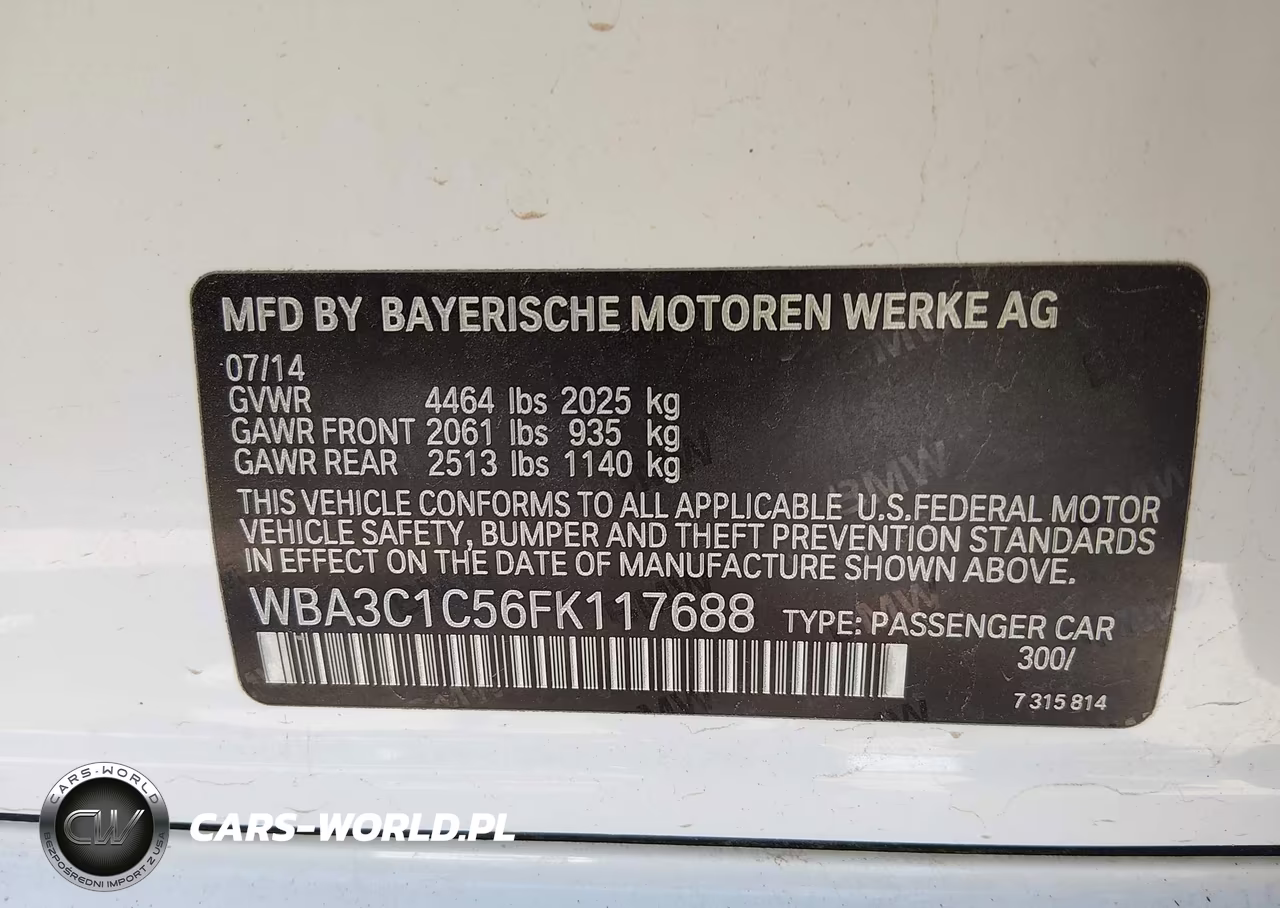 2015 BMW 328I VIN:WBA3C1C56FK117688 - 9