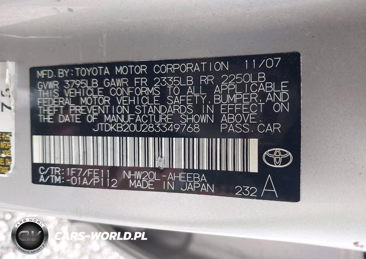 2008 Toyota Prius VIN:JTDKB20U283349768 - 9