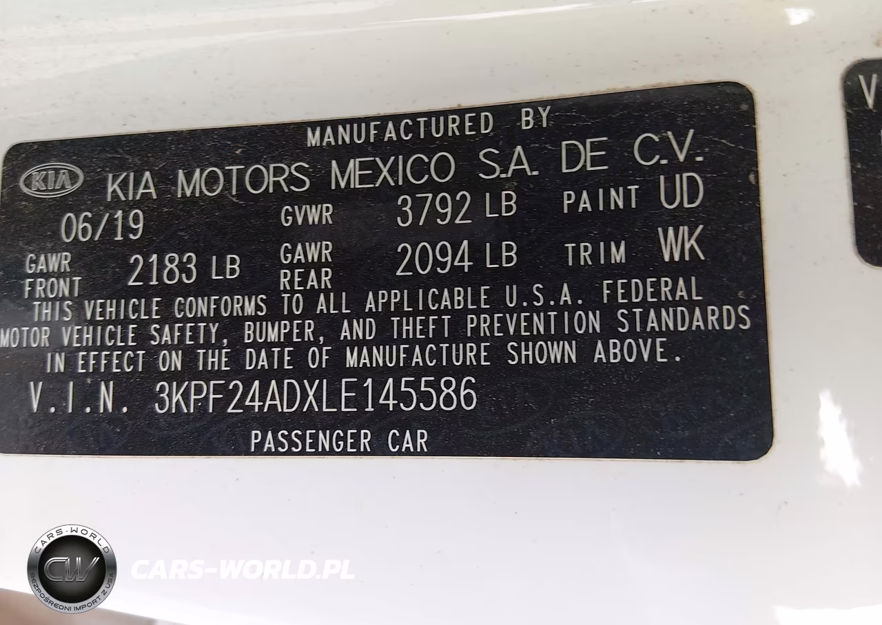 2020 Kia Forte Fe VIN:3KPF24ADXLE145586 - 9
