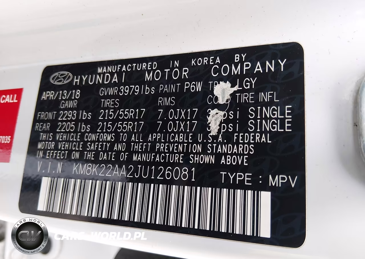 2018 Hyundai Kona Sel VIN:KM8K22AA2JU126081 - 9