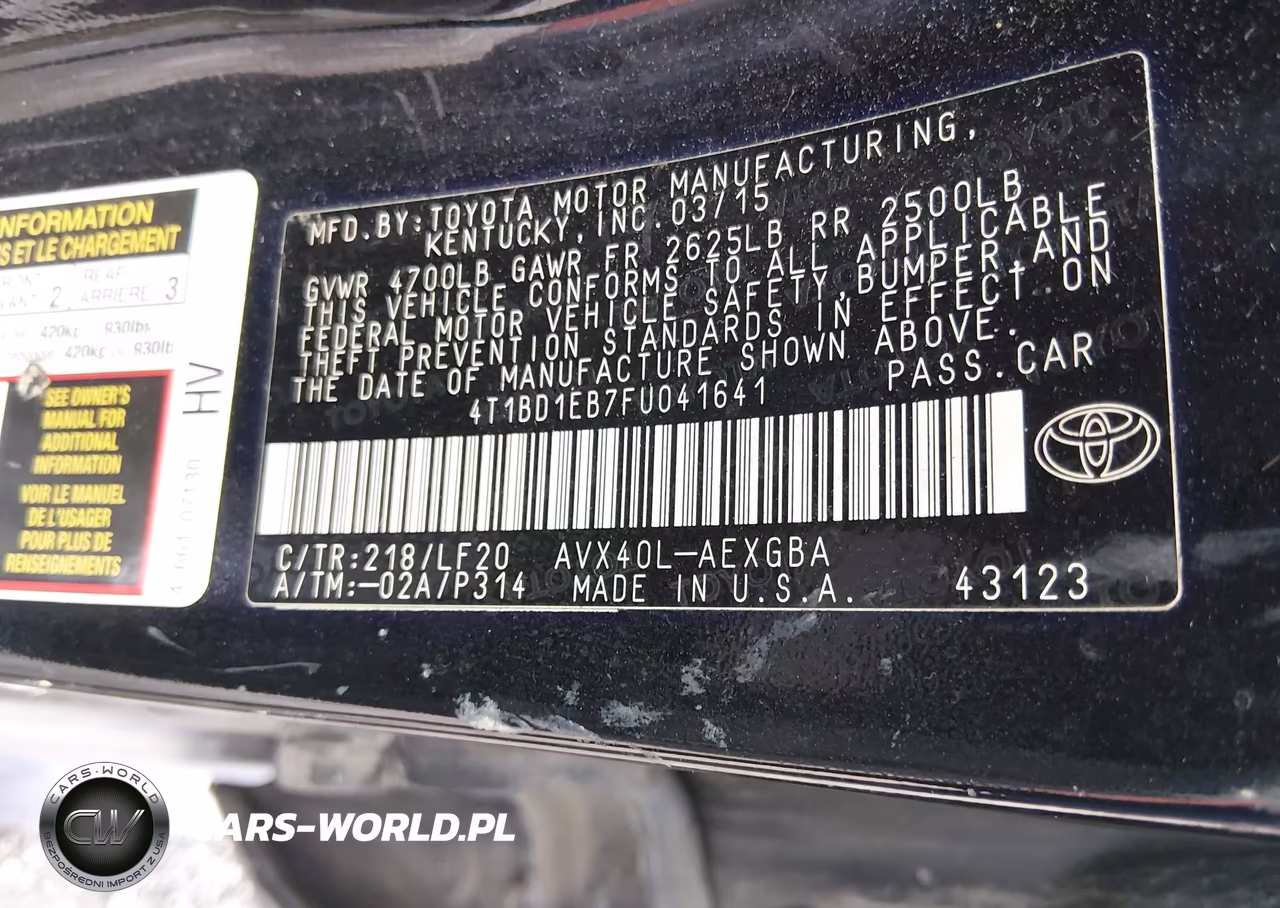 2015 Toyota Avalon Hybrid Xle Premium VIN:4T1BD1EB7FU041641 - 9