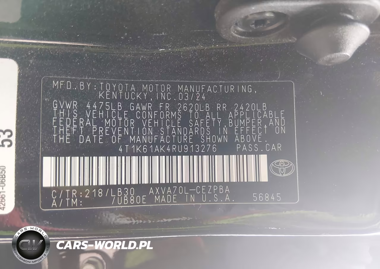 2024 Toyota Camry Xse VIN:4T1K61AK4RU913276 - 9