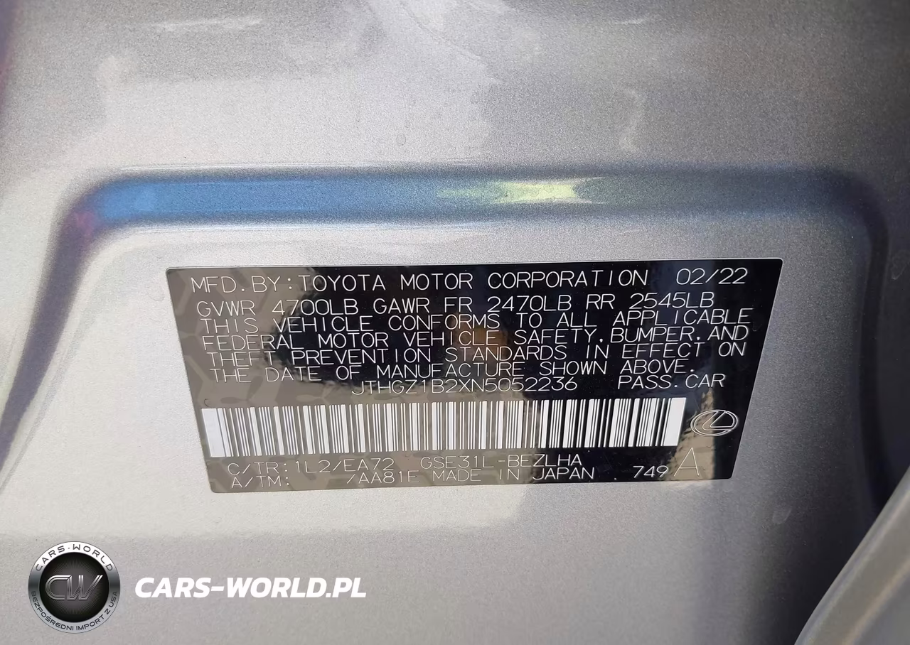 2022 Lexus Is 350 F Sport VIN:JTHGZ1B2XN5052236 - 9