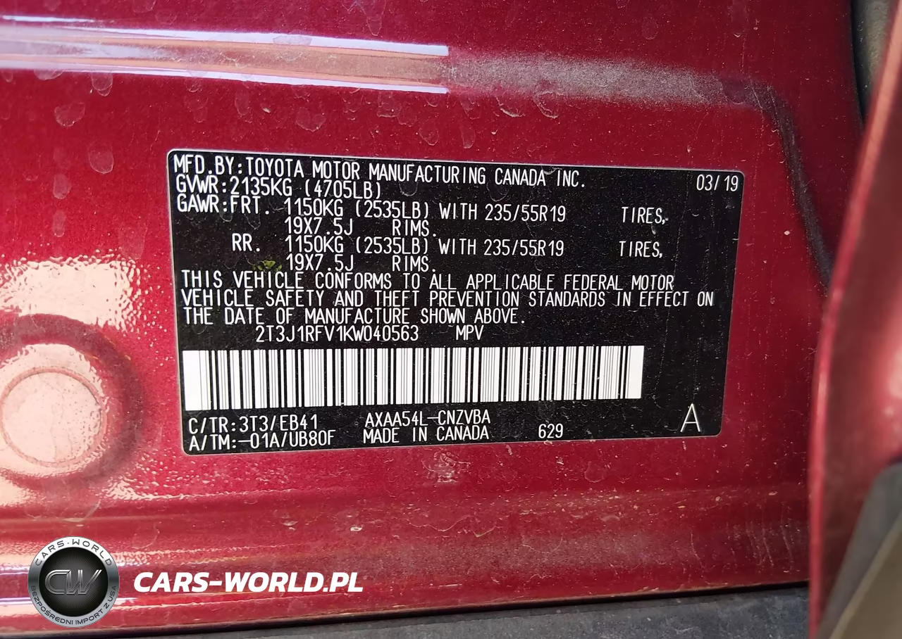 2019 Toyota Rav4 Adventure VIN:2T3J1RFV1KW040563 - 9