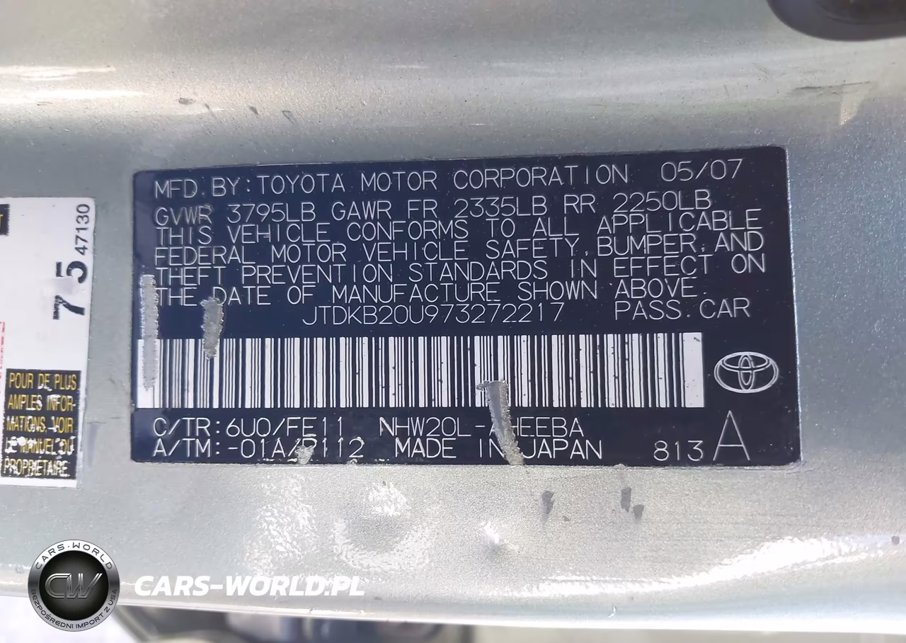 2007 Toyota Prius VIN:JTDKB20U973272217 - 9
