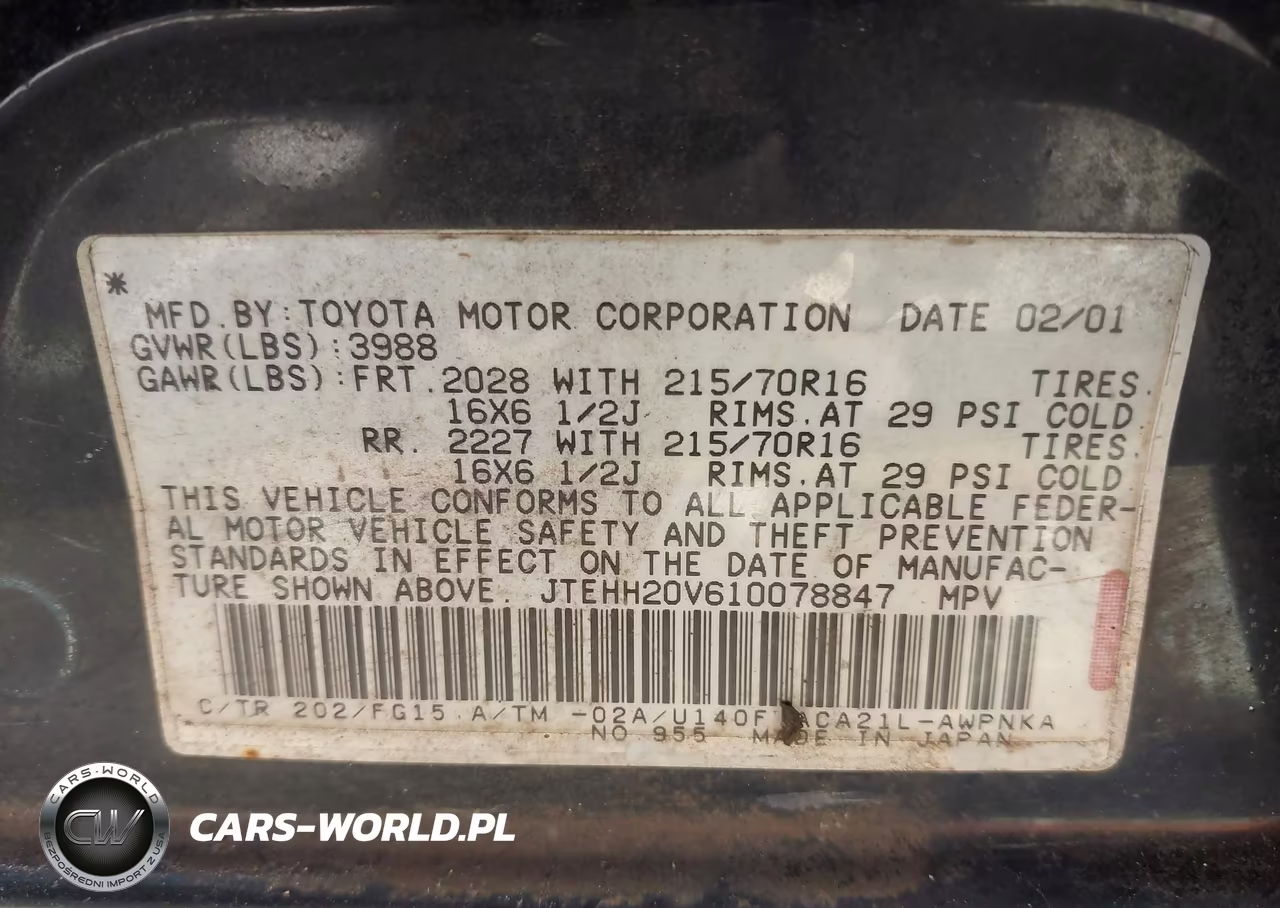 2001 Toyota Rav4 VIN:JTEHH20V610078847 - 9