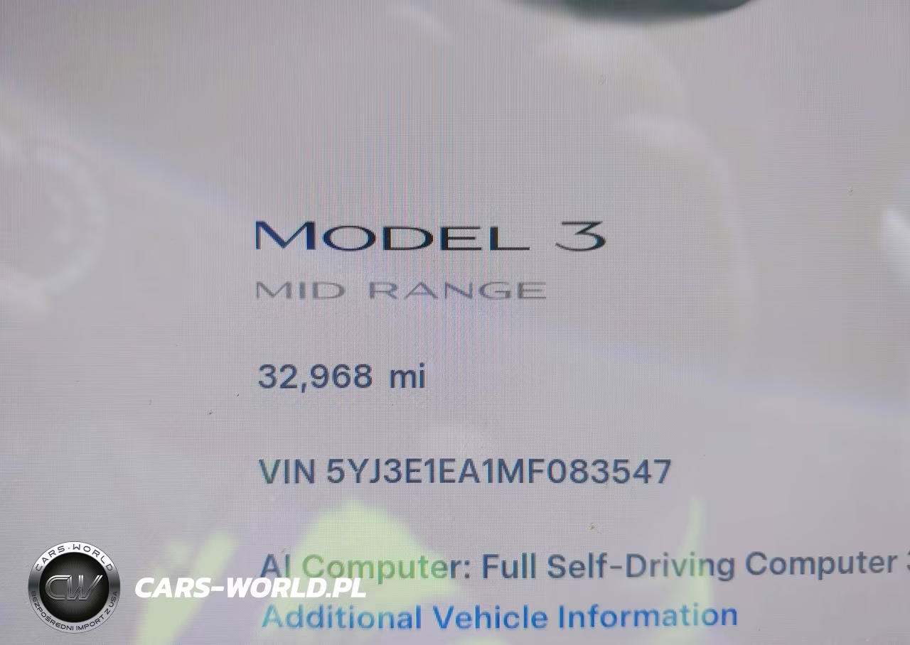 2021 Tesla Model 3 Standard Range Plus Rear-Wheel Drive VIN:5YJ3E1EA1MF083547 - 15