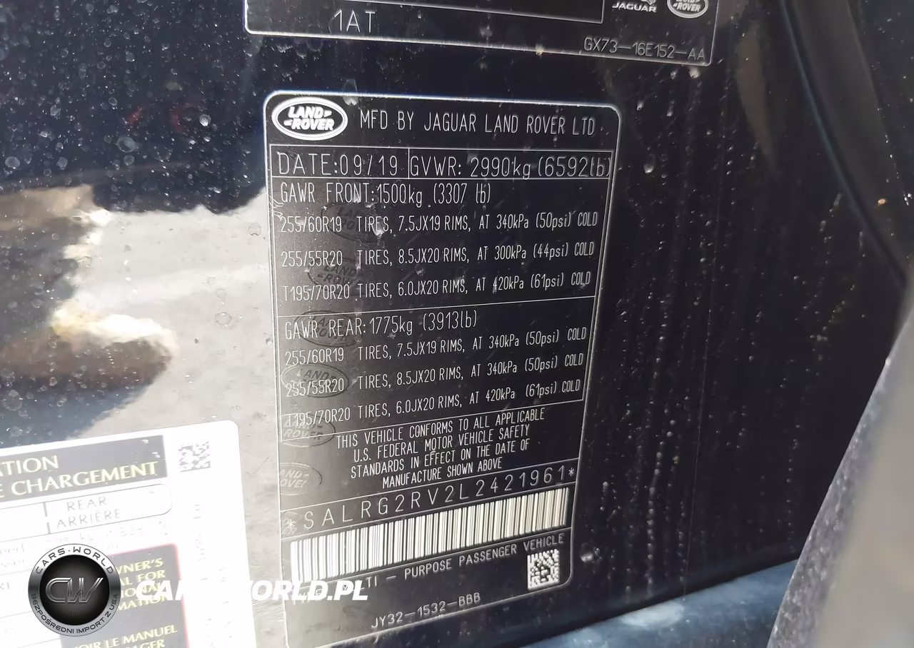 2020 Land Rover Discovery Se VIN:SALRG2RV2L2421961 - 9