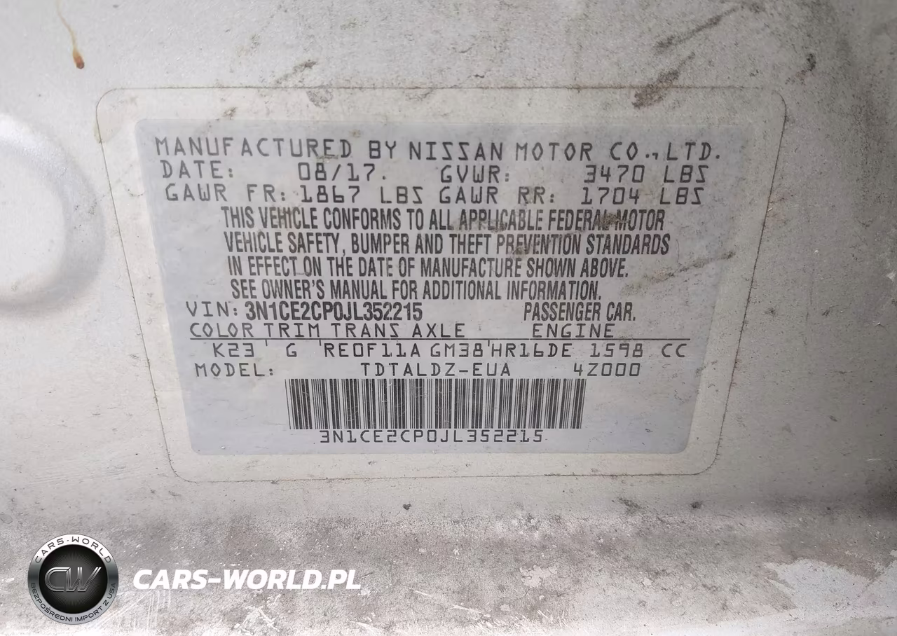 2018 Nissan Versa Note Sv VIN:3N1CE2CP0JL352215 - 9