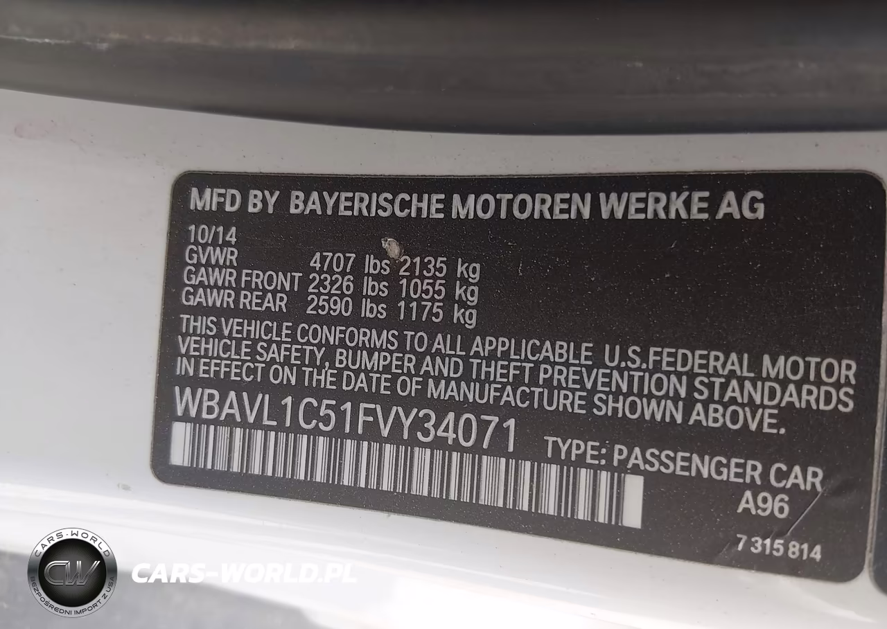 2015 BMW X1 xDrive28I VIN:WBAVL1C51FVY34071 - 9