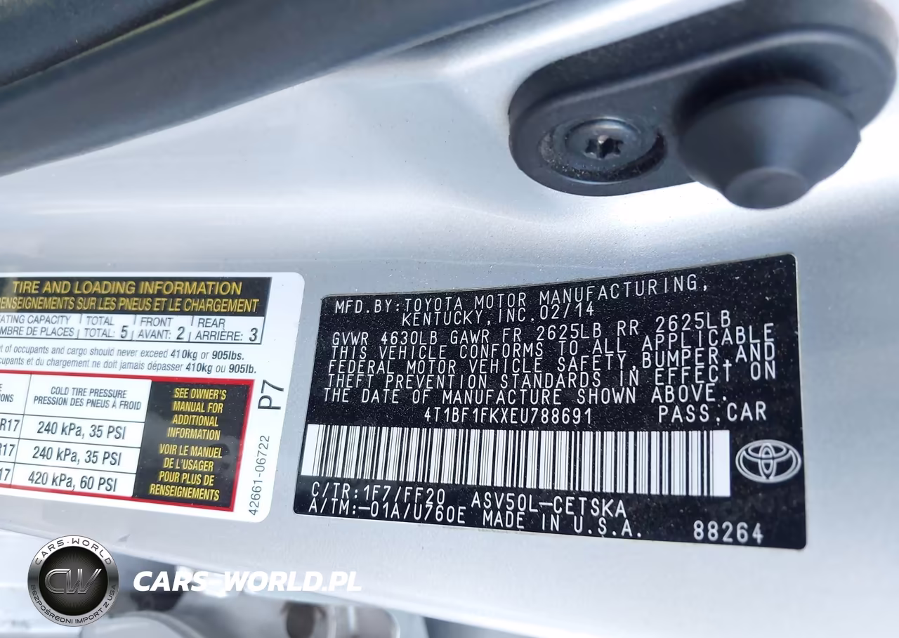 2014 Toyota Camry Se VIN:4T1BF1FKXEU788691 - 9