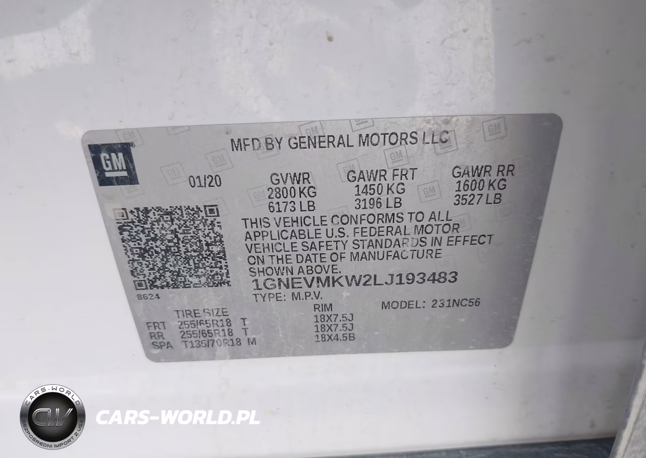 2020 Chevrolet Traverse Awd 2Fl VIN:1GNEVMKW2LJ193483 - 9