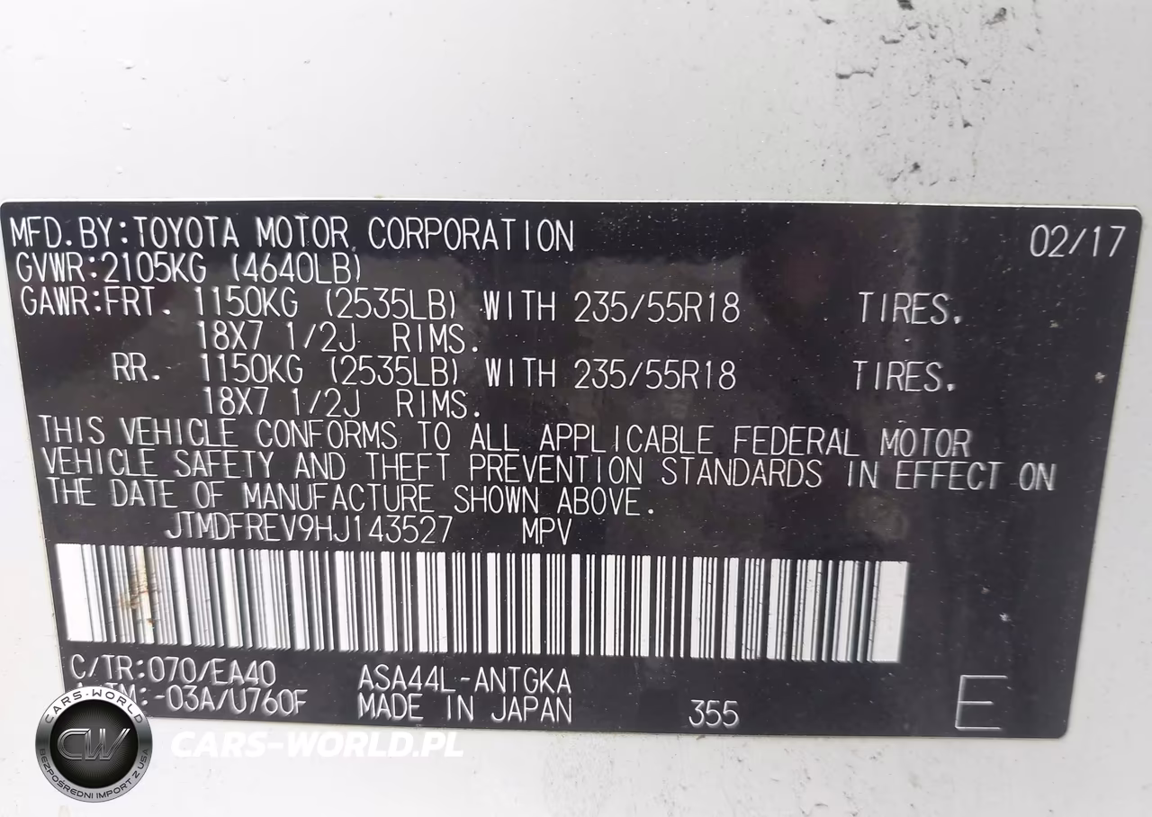 2017 Toyota Rav4 Limited VIN:JTMDFREV9HJ143527 - 9