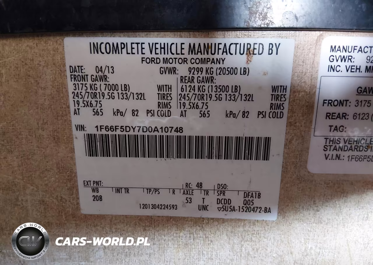 2013 Ford F53 VIN:1F66F5DY7D0A10748 - 9