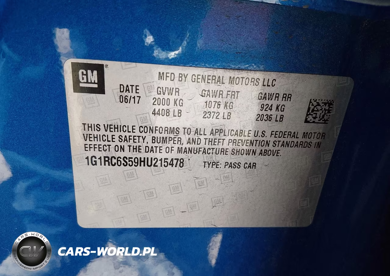 2017 Chevrolet Volt Lt VIN:1G1RC6S59HU215478 - 9