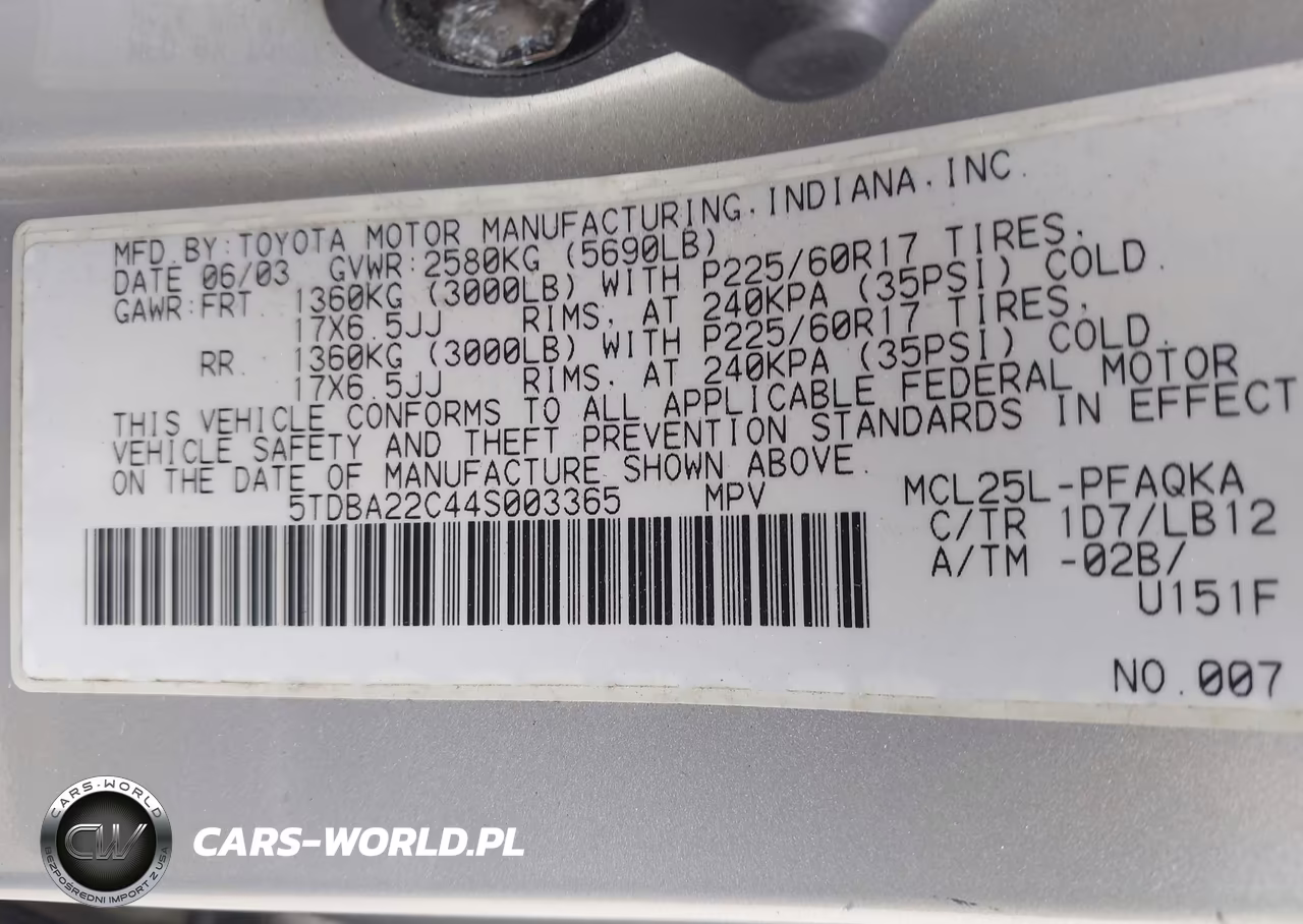 2004 Toyota Sienna Xle Limited VIN:5TDBA22C44S003365 - 9