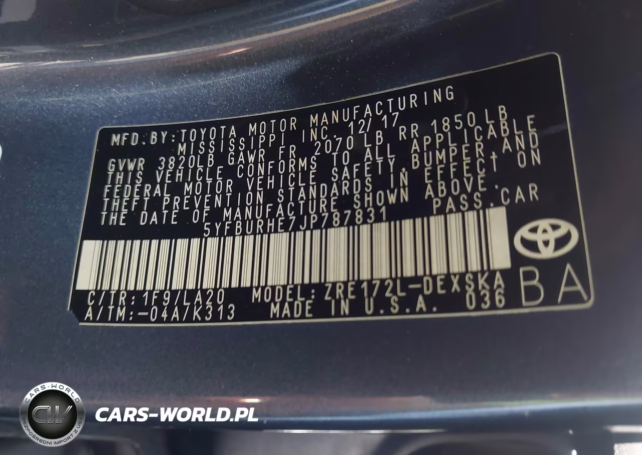 2018 Toyota Corolla Xse VIN:5YFBURHE7JP787831 - 9