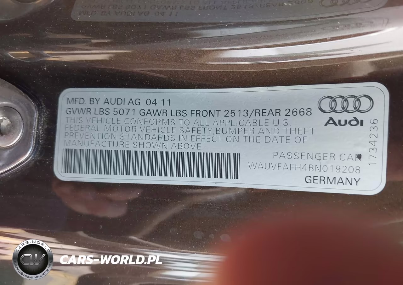 2011 Audi A5 2.0T Premium VIN:WAUVFAFH4BN019208 - 9