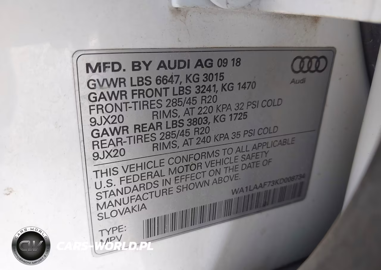2019 Audi Q7 55 Premium VIN:WA1LAAF73KD008734 - 9
