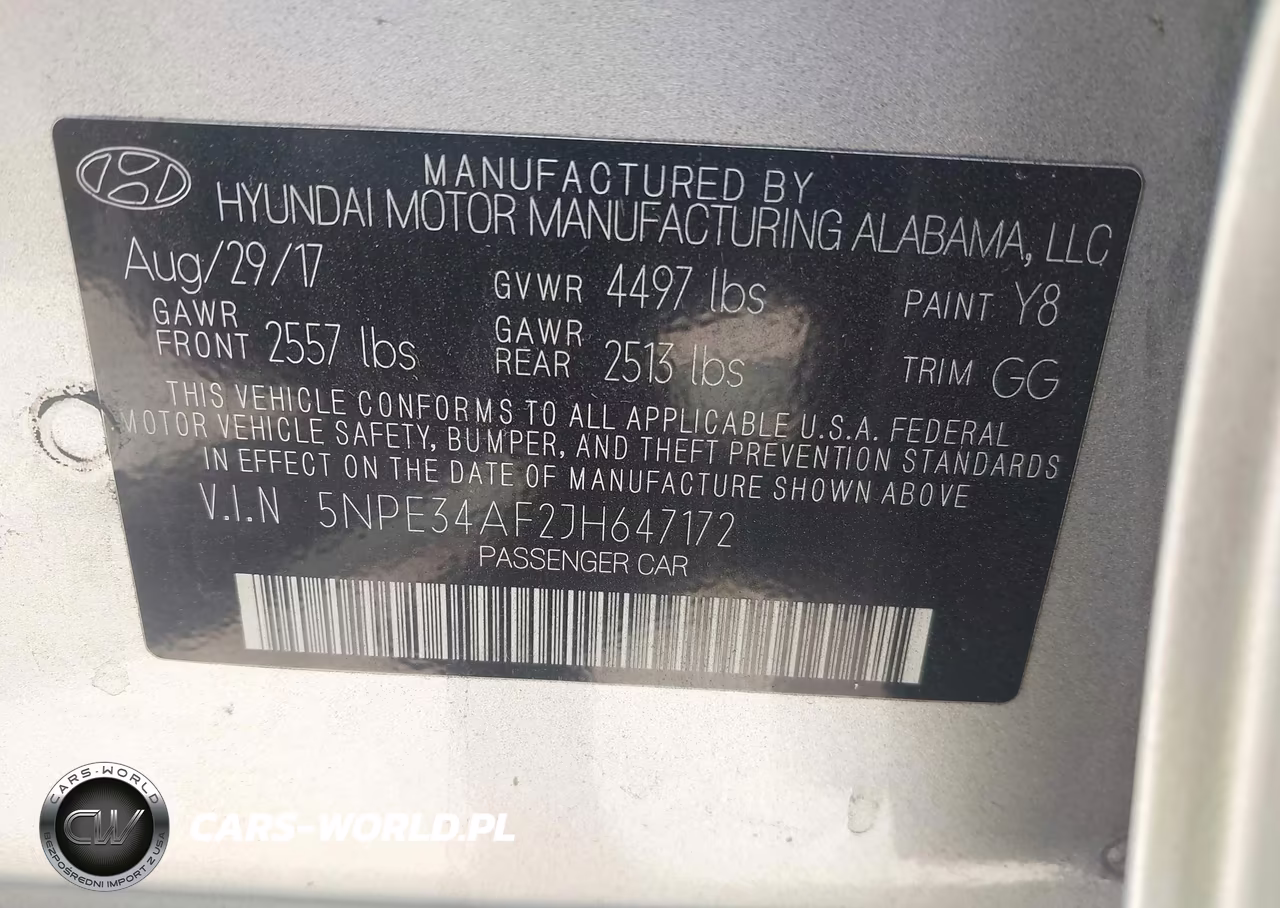 2018 Hyundai Sonata Sel VIN:5NPE34AF2JH647172 - 9