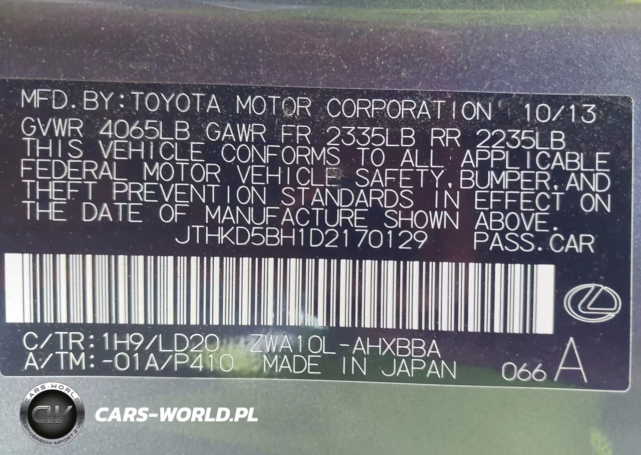 2013 Lexus Ct 200 VIN:JTHKD5BH1D2170129 - 9