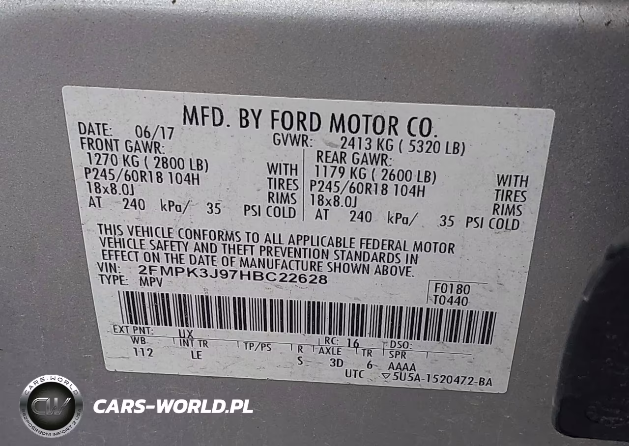 2017 Ford Edge Sel VIN:2FMPK3J97HBC22628 - 9