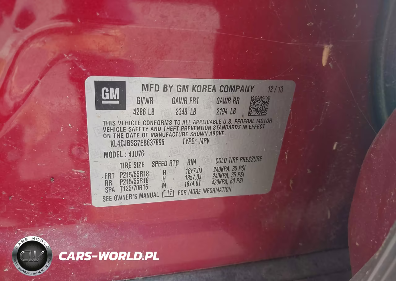 2014 Buick Encore Convenience VIN:KL4CJBSB7EB637896 - 9