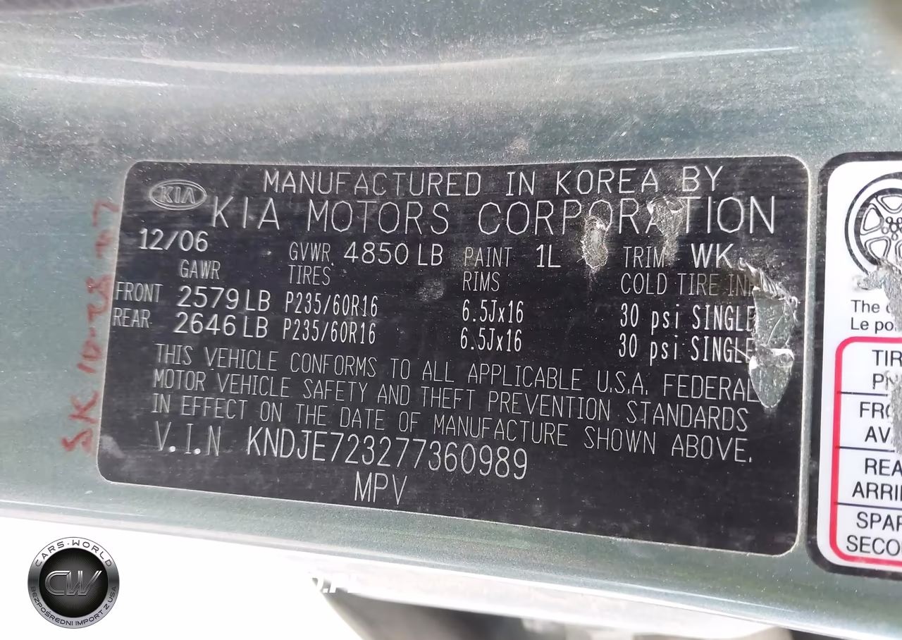2007 Kia Sportage Lx V6 VIN:KNDJE723277360989 - 9
