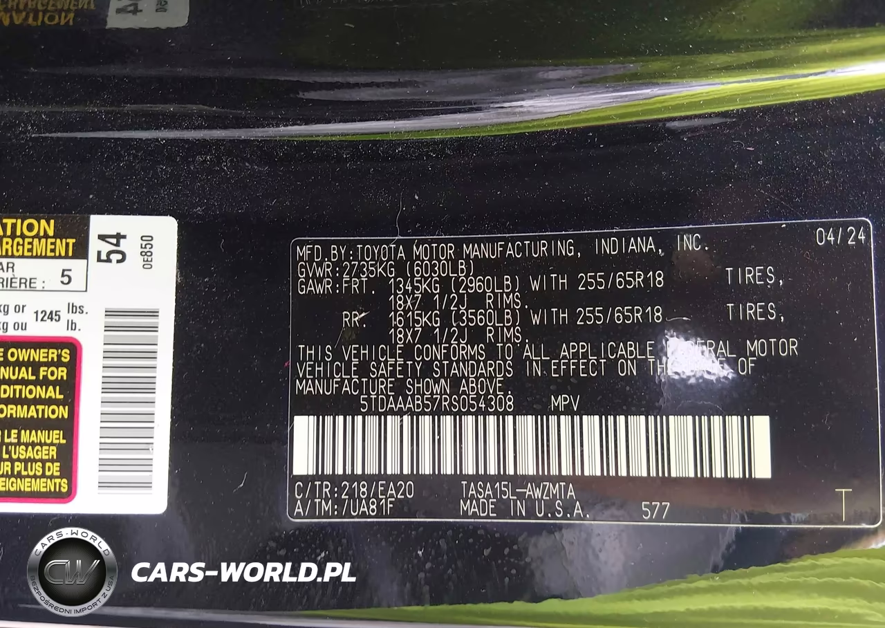 2024 Toyota Grand Highlander Xle VIN:5TDAAAB57RS054308 - 9