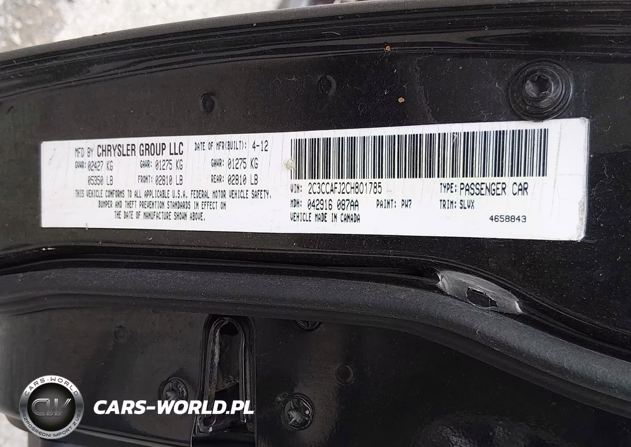 2012 Chrysler 300 Srt8 VIN:2C3CCAFJ2CH801785 - 9