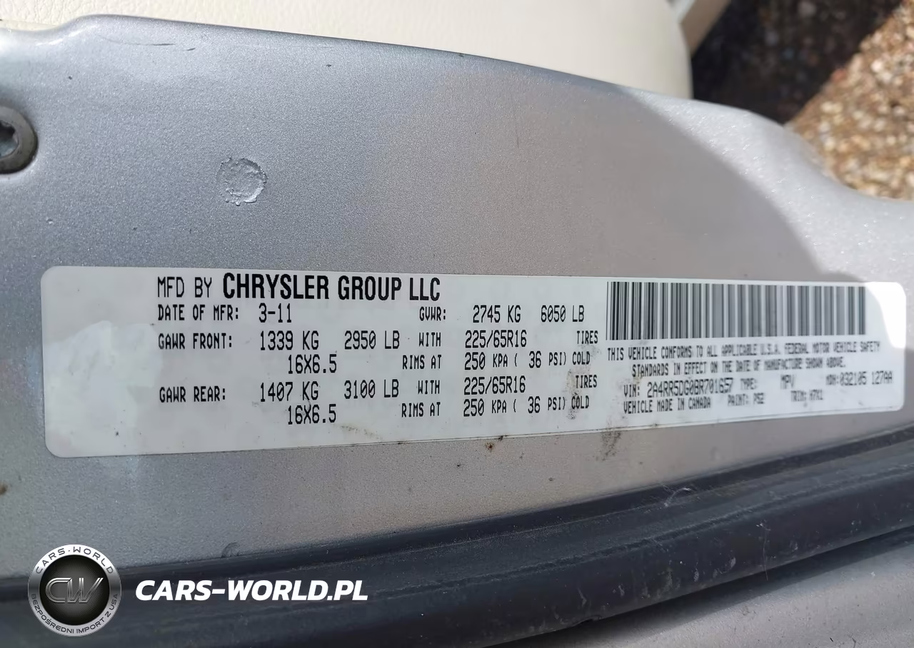 2011 Chrysler Town & Country Touring VIN:2A4RR5DG0BR701657 - 9