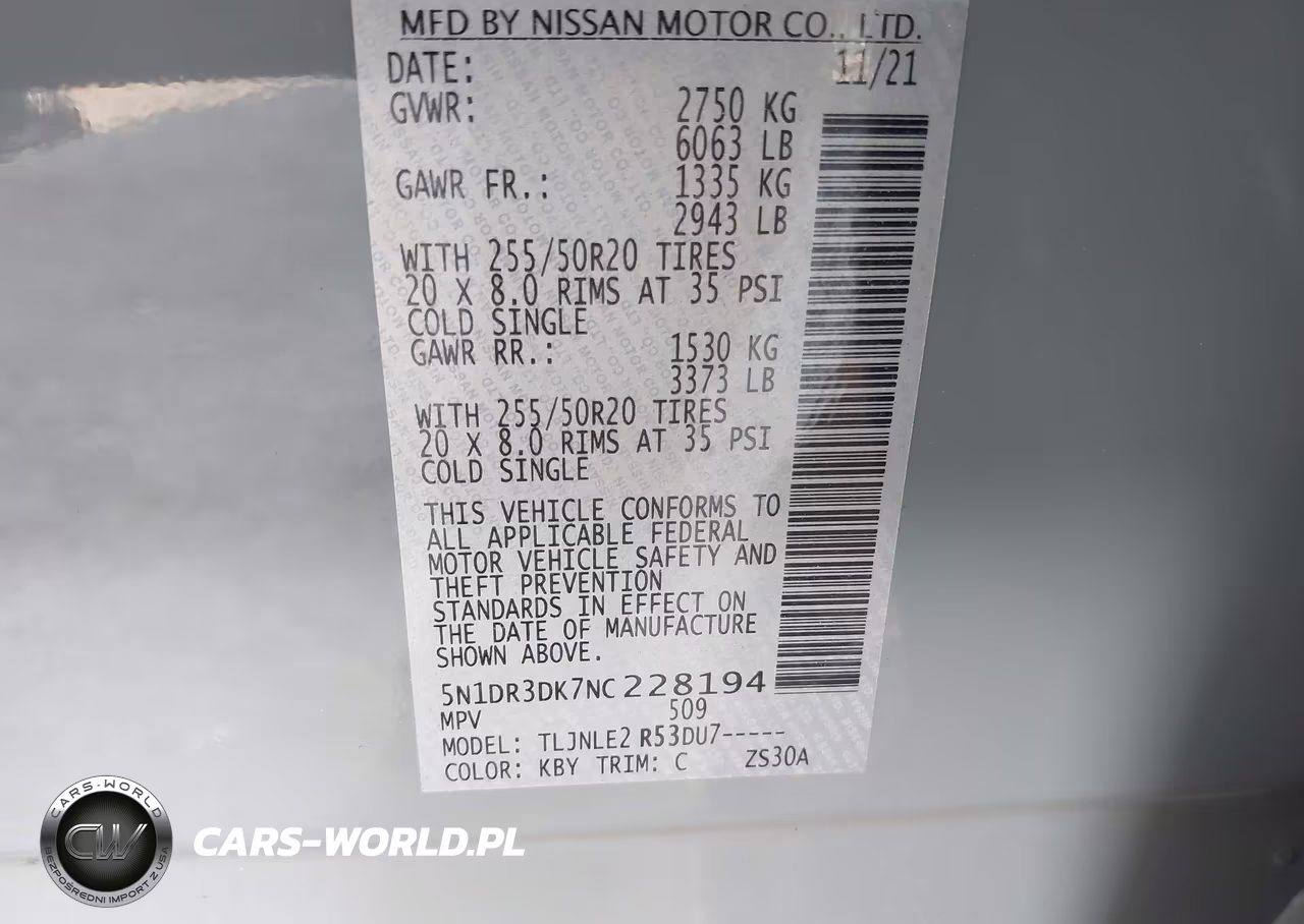 2022 Nissan Pathfinder Platinum 4Wd VIN:5N1DR3DK7NC228194 - 9