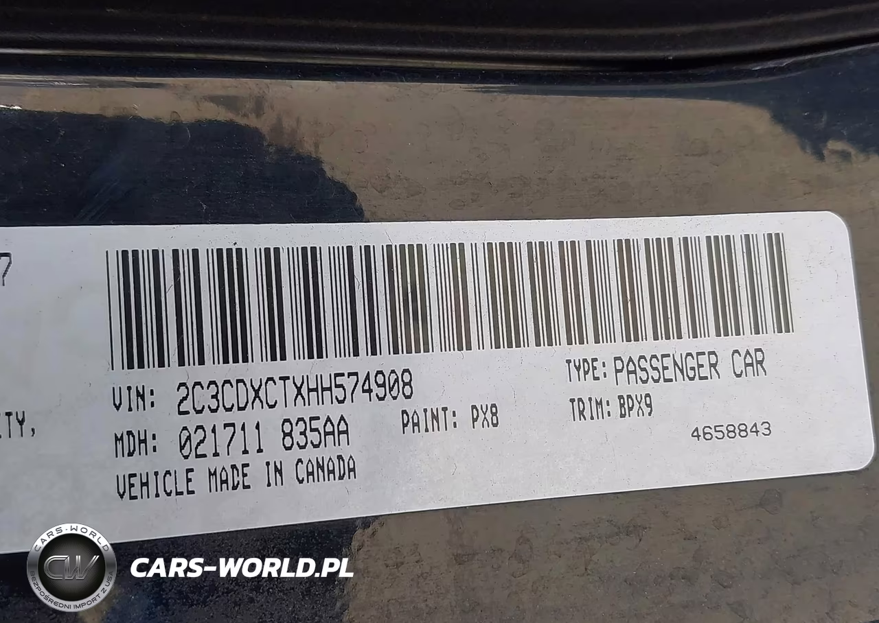 2017 Dodge Charger R-T Rwd VIN:2C3CDXCTXHH574908 - 9