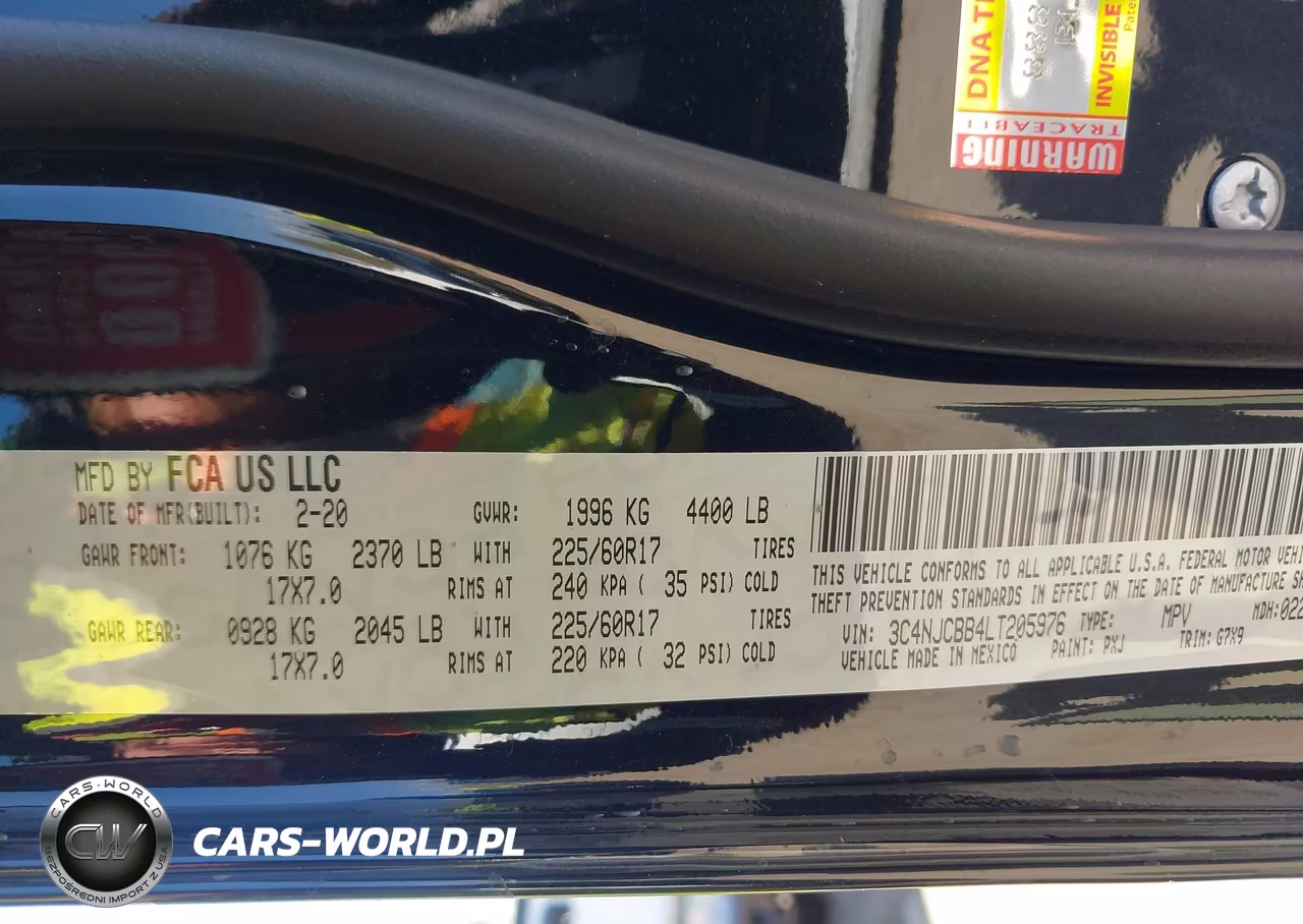 2020 Jeep Compass Sun And Wheel Fwd VIN:3C4NJCBB4LT205976 - 9