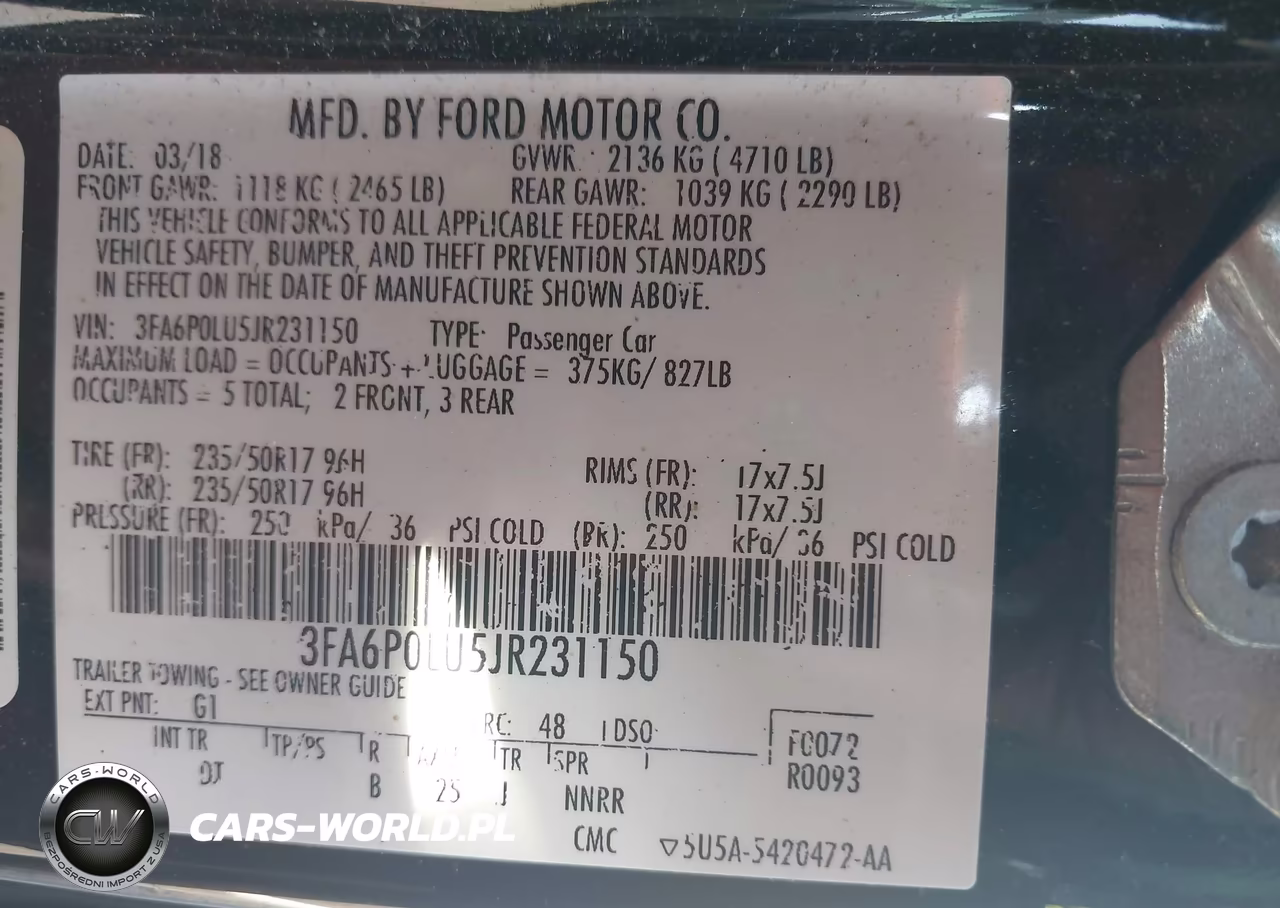 2018 Ford Fusion Hybrid Se VIN:3FA6P0LU5JR231150 - 9