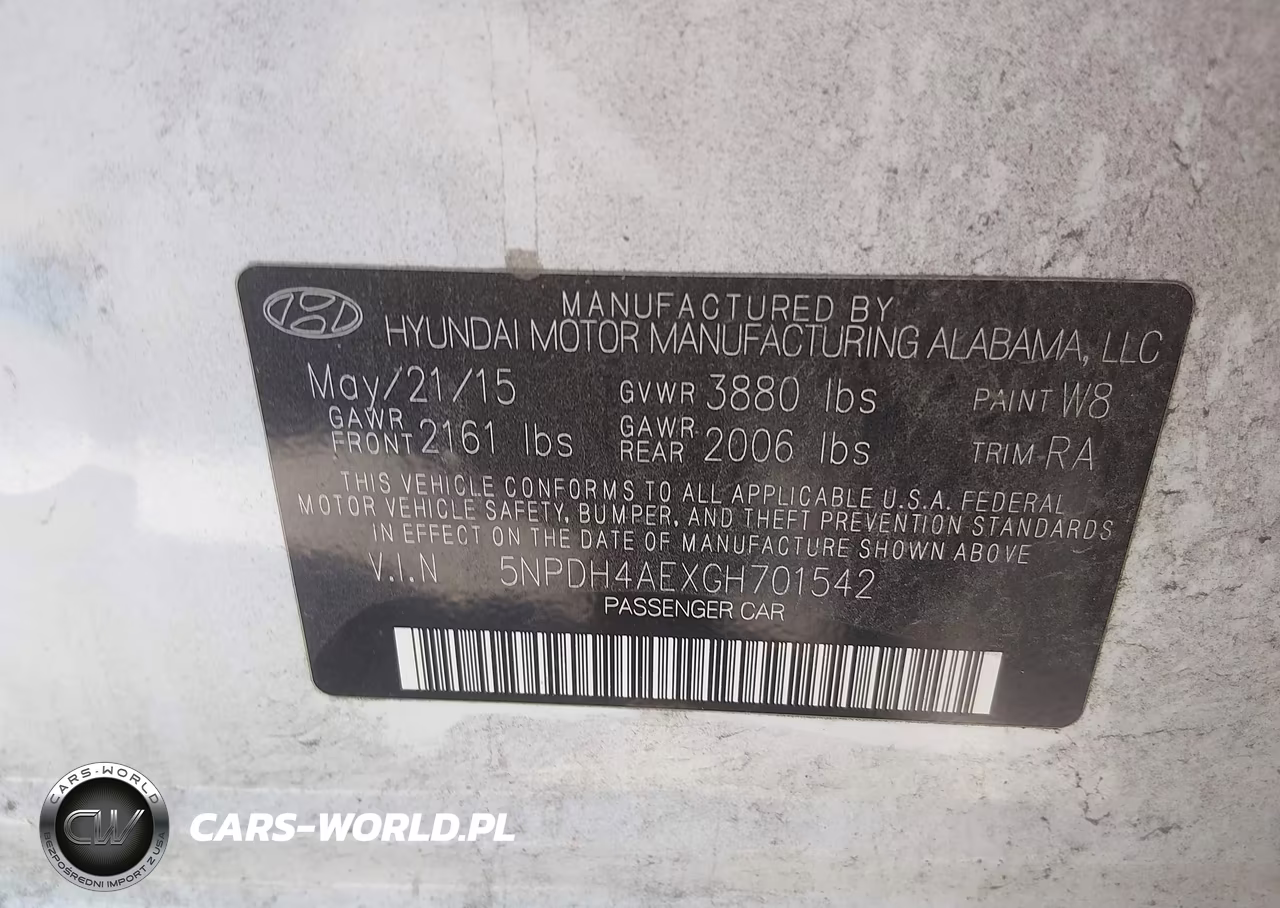 2016 Hyundai Elantra Se VIN:5NPDH4AEXGH701542 - 9