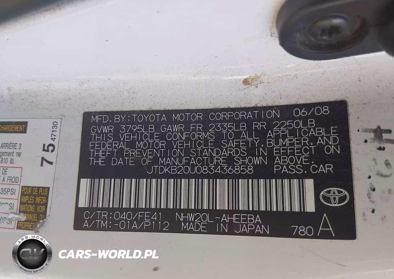 2008 Toyota Prius VIN:JTDKB20U083436858 - 9