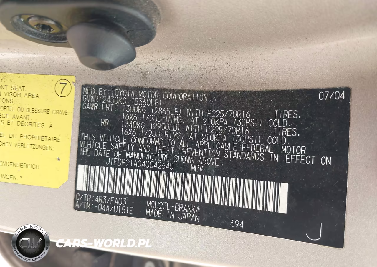 2004 Toyota Highlander Limited V6-V6 VIN:JTEDP21A040042640 - 9