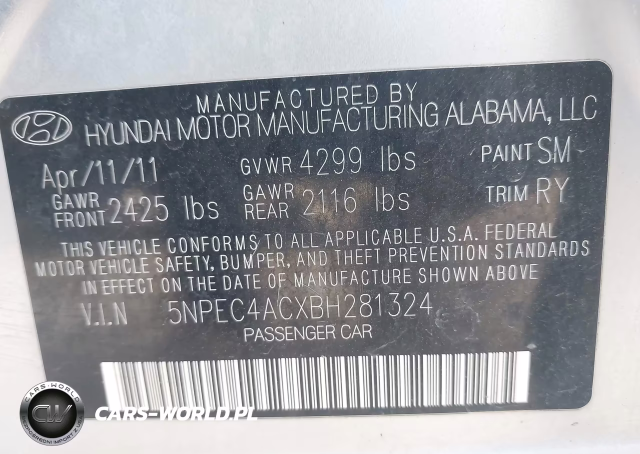 2011 Hyundai Sonata Limited VIN:5NPEC4ACXBH281324 - 9
