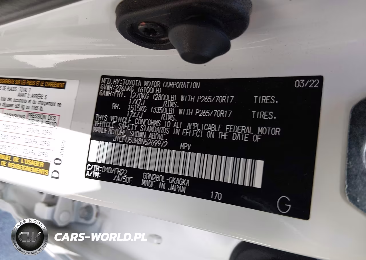 2022 Toyota 4Runner Sr5 VIN:JTEEU5JR8N5269972 - 9