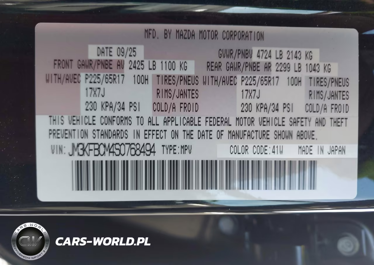 2025 Mazda Cx-5 2.5 S Preferred VIN:JM3KFBCM4S0768494 - 9