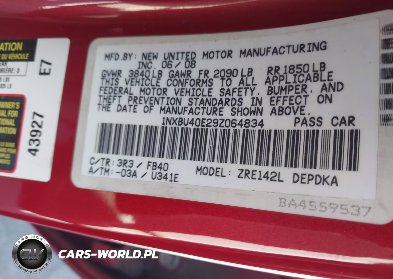 2009 Toyota Corolla Le VIN:1NXBU40E29Z064834 - 9