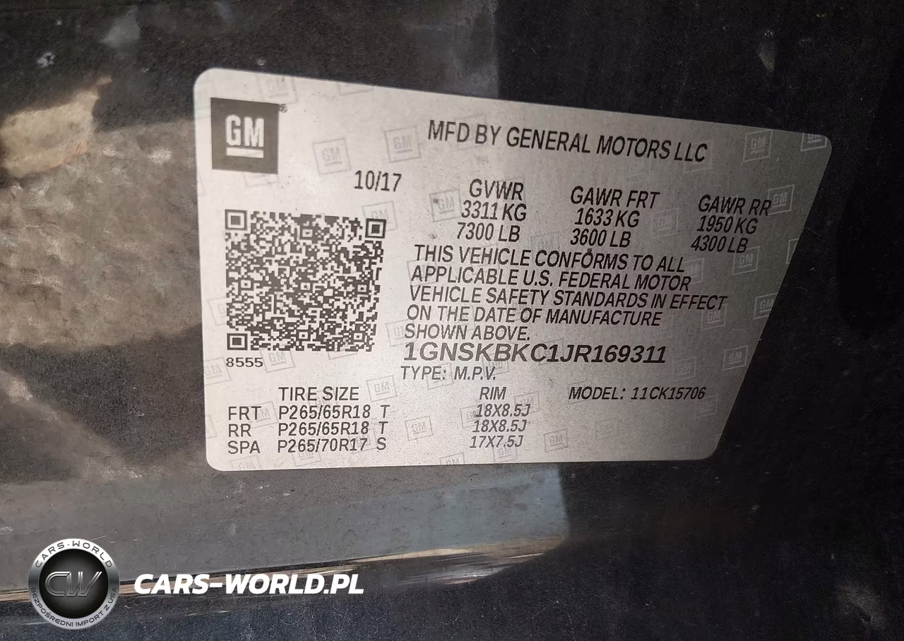 2018 Chevrolet Tahoe Lt VIN:1GNSKBKC1JR169311 - 9