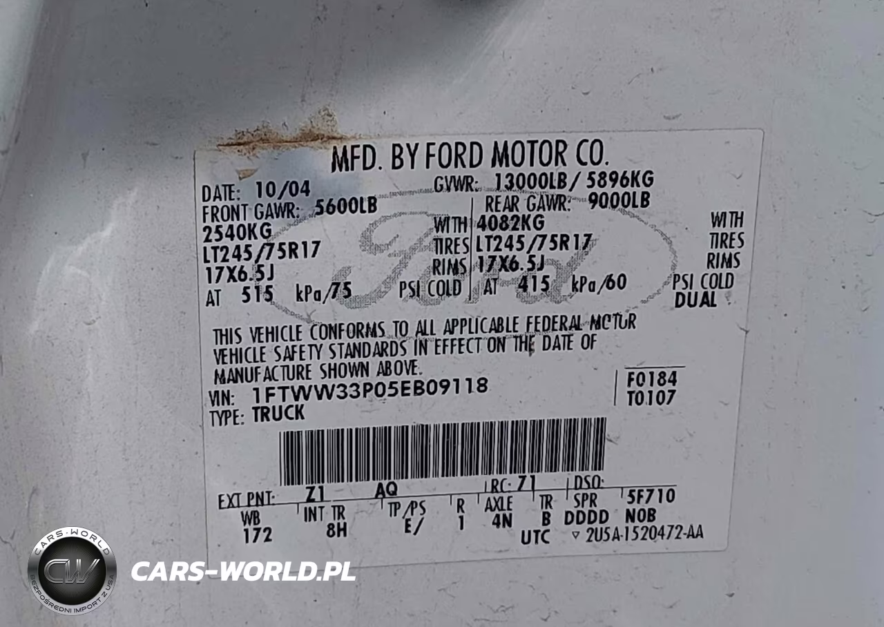 2005 Ford F-350 Lariat-Xl-Xlt VIN:1FTWW33P05EB09118 - 8