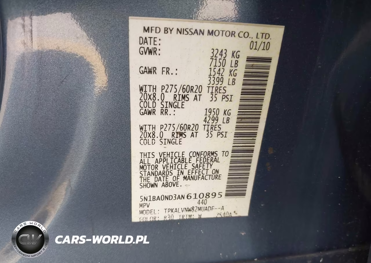 2010 Nissan Armada Titanium VIN:5N1BA0ND3AN610895 - 9
