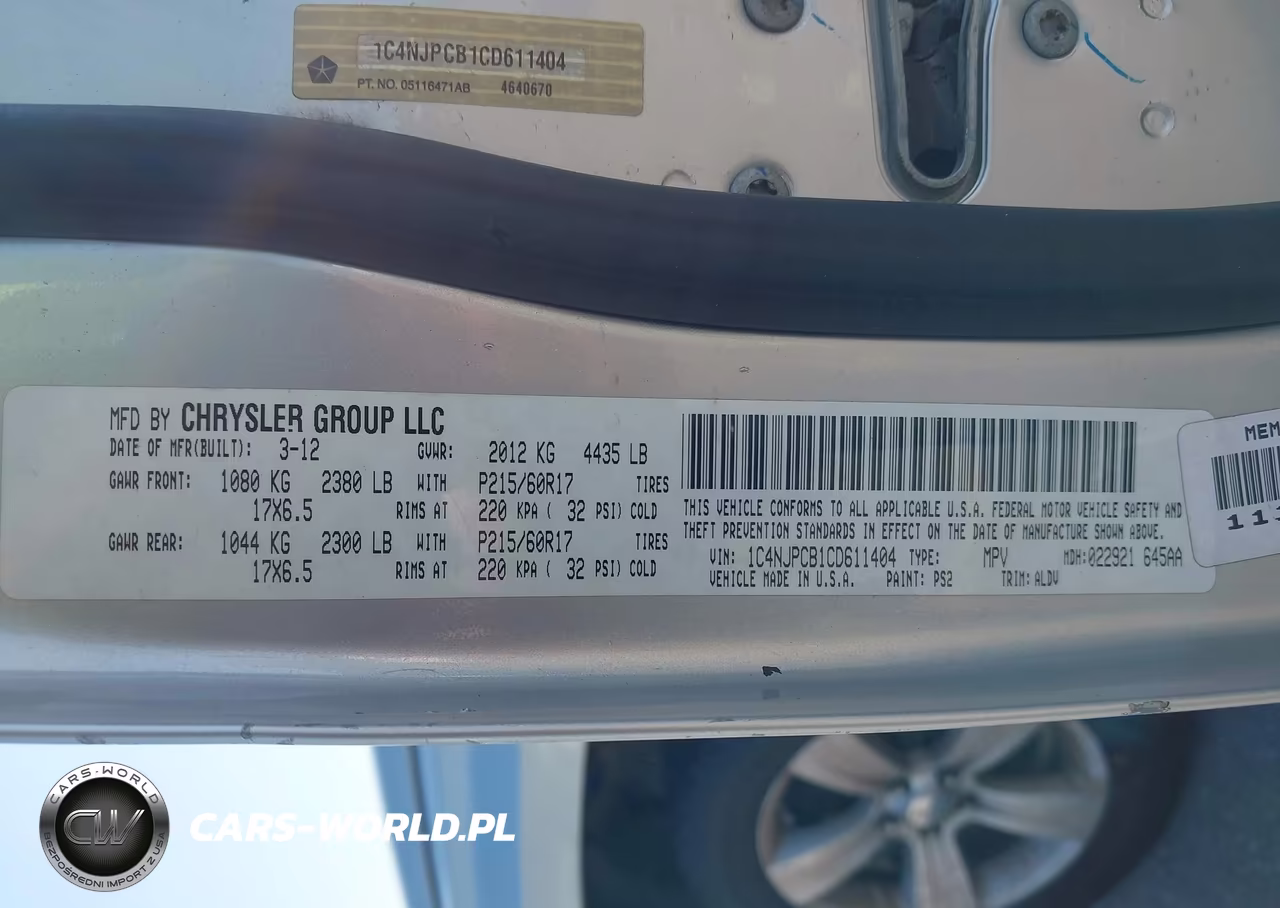 2012 Jeep Patriot Limited VIN:1C4NJPCB1CD611404 - 9