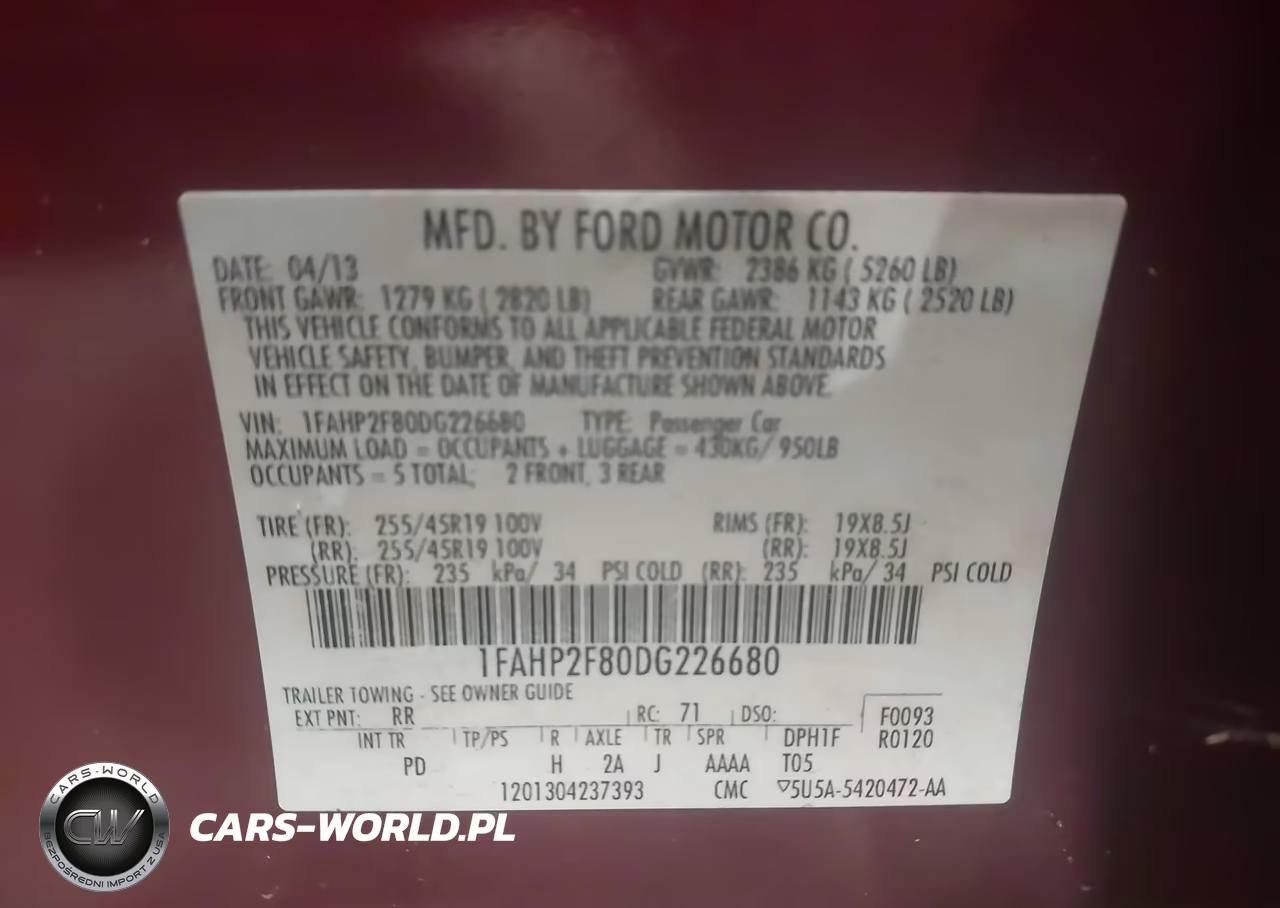 2013 Ford Taurus Limited VIN:1FAHP2F80DG226680 - 9