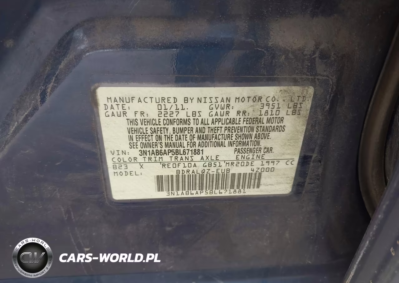 2011 Nissan Sentra 2.0 VIN:3N1AB6AP5BL671881 - 9